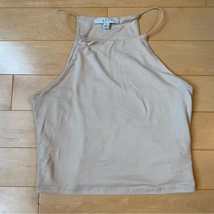 Gaze Beige Crop Top